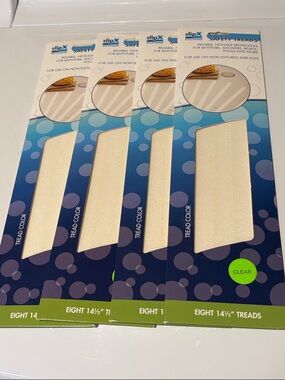 4 Packs of SlipX White Clear Non-Slip Safety Treads - Pack of 8 each